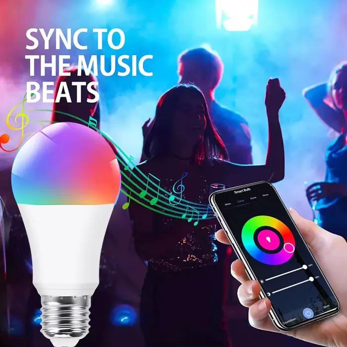 Tuya Wifi/Bluetooth ampoule intelligente E27 RGB Alexa lampe à LED ampoules intelligentes AC 85-265V lampes
