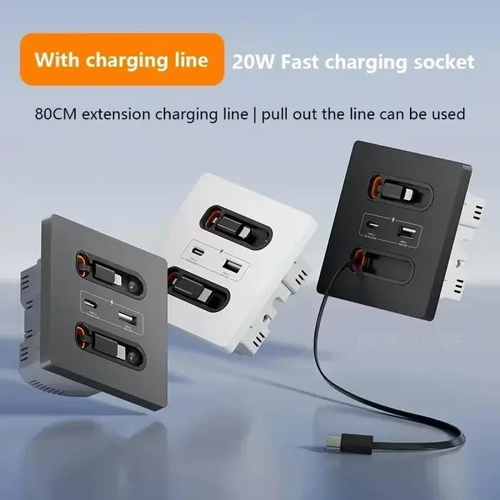 Prise intelligente universelle avec ligne de Charge 20W