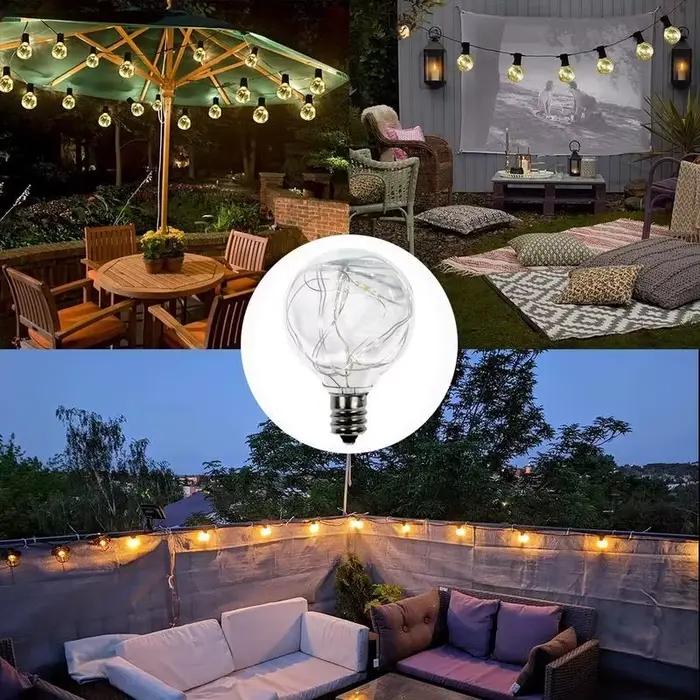 LED Edison chaîne ampoule E27 A60 A80 G80 G95 coloré RGB éclairage fil de cuivre