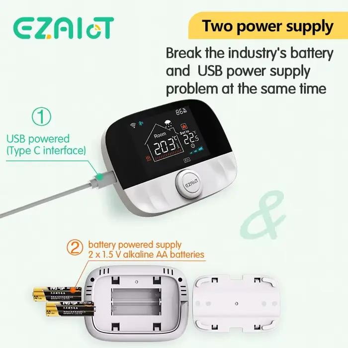 Chaudière à gaz Thermostat sans fil RF433 régulateur de température ambiante Programmable chauffage par le sol thermorégulateur batterie alimenté par USB