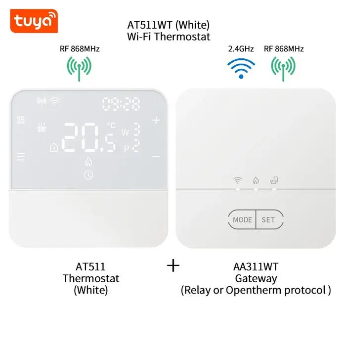Thermostat Wifi Tuya sans fil pour chaudière à gaz