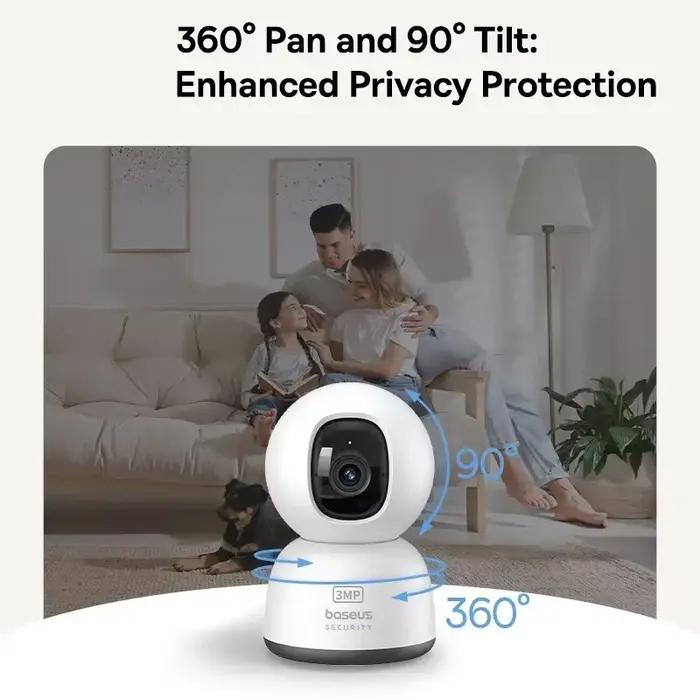 Baseus Mini caméra de surveillance intérieure IP WiFi HD 3MP/2K