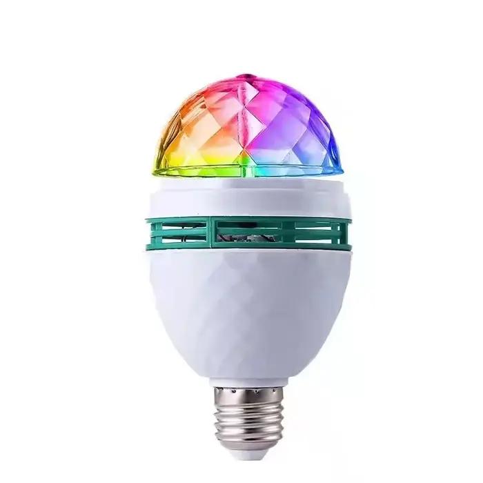 Multicolore effet de scène éclairage atmosphère rotative E27 ampoule automatique Disco KTV DJ boule magique Lampe danse maison fête