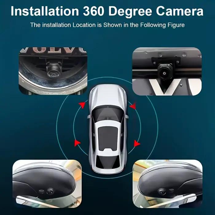 Système de caméra panoramique 360 degrés pour voiture avec vision nocturne HD - Avant