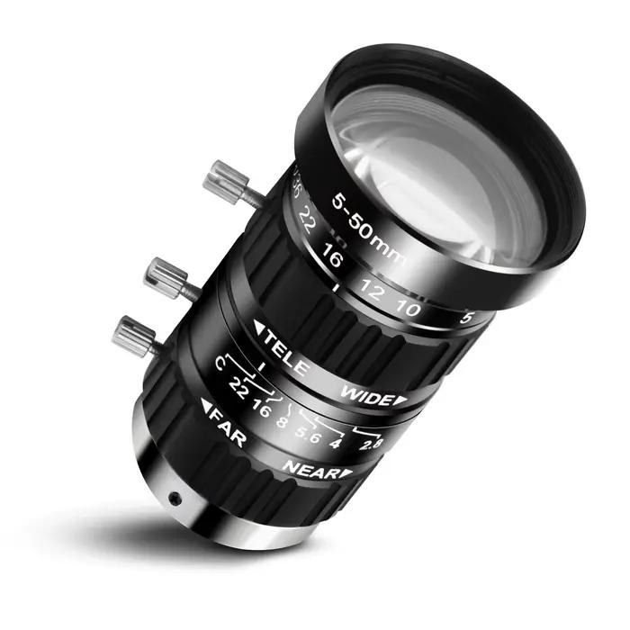Objectif C/CS Mount 12MP 5-50mm F2.8 Haute Définition pour Caméras USB/IP/POE et Webcams