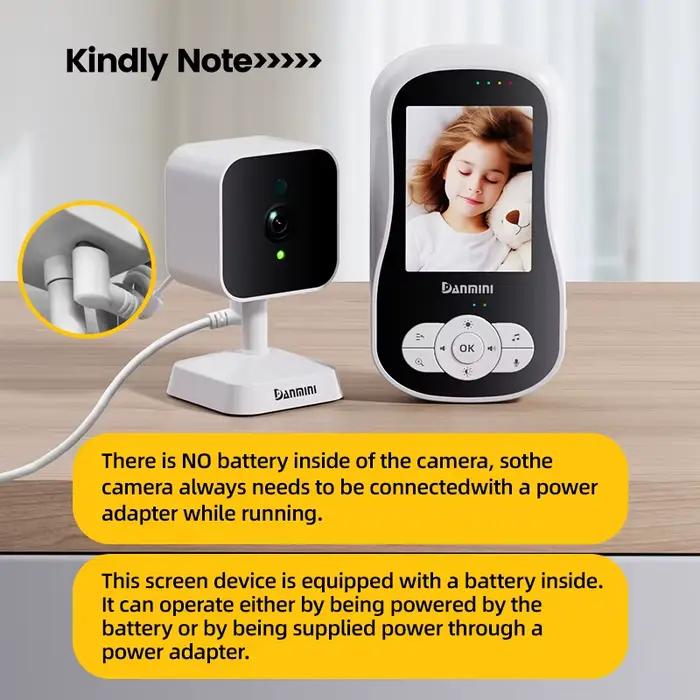 Caméra bébé à vision nocturne avec audio bidirectionnel interphone veilleuse et surveillance de sécurité pour maison occasions spéciales
