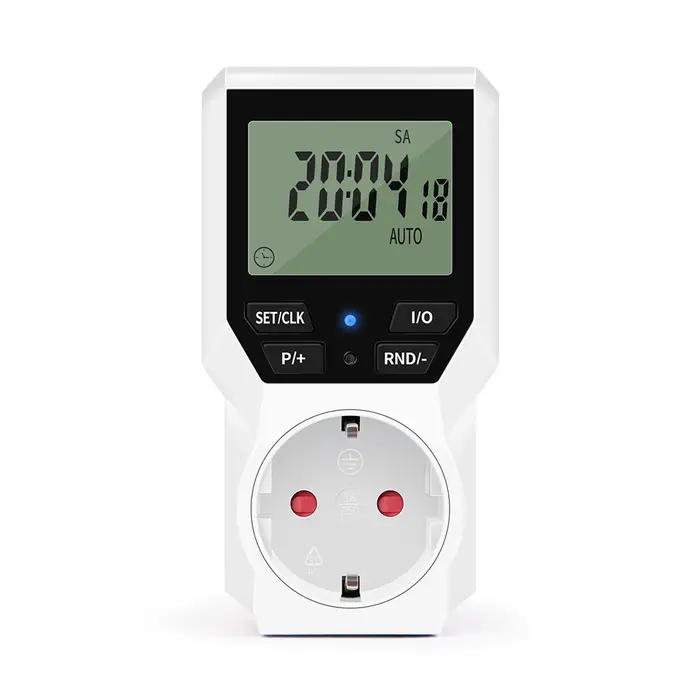 Minuterie numérique interrupteur de minuterie programmable minuterie électronique prise de courant contrôle du cycle temporel prise UE 230V/16A pour cuiseurs à riz distributeurs d'eau radiateurs dispositifs anti-moustiques électriques liquides et autres appareils électriques occasions quotidiennes s