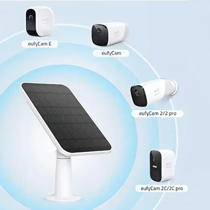 Panneau solaire 4W pour caméra Eufy Eufycam 2/2C/2C Pro/E/2 Pro