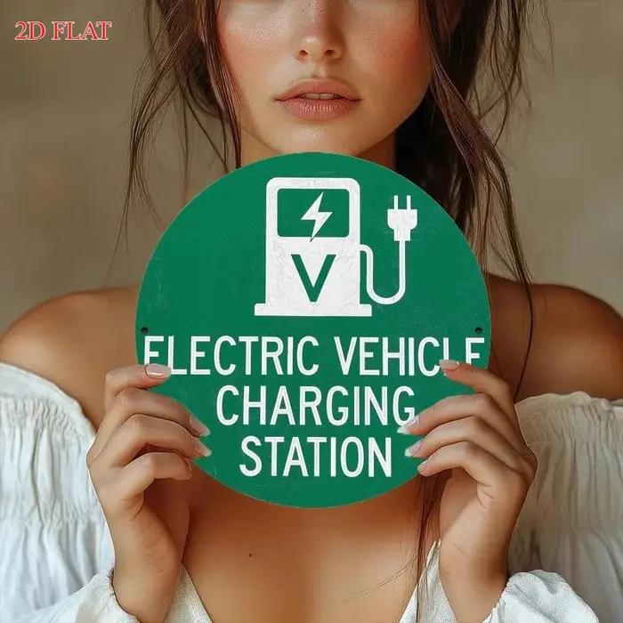 Panneau en métal HD, Station de recharge de véhicules électriques