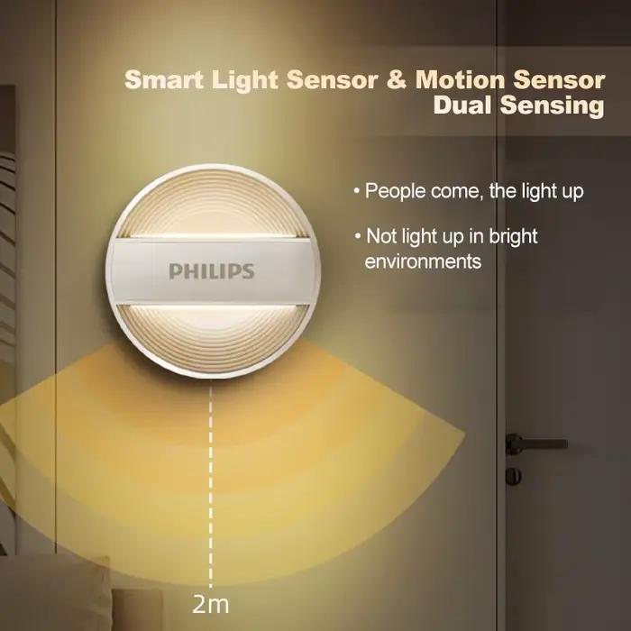 Veilleuse Philips MyLiving DIANAII Lumières Intérieures avec Capteur de Mouvement et Lumière Réconfortante pour Chambre Occasions Spéciales