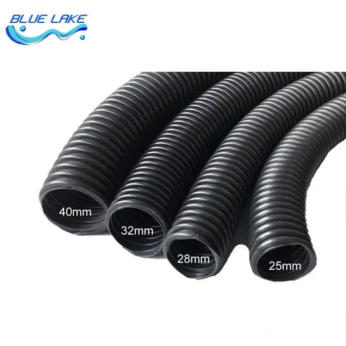 Tuyau fileté pour aspirateurs généraux, intérieur noir 25mm 28mm 32mm 40mm, pailles à soufflet, pièc