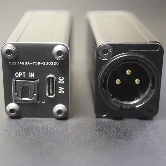 Transformateur d'isolation Coaxial/fibre optique vers Signal numérique AES