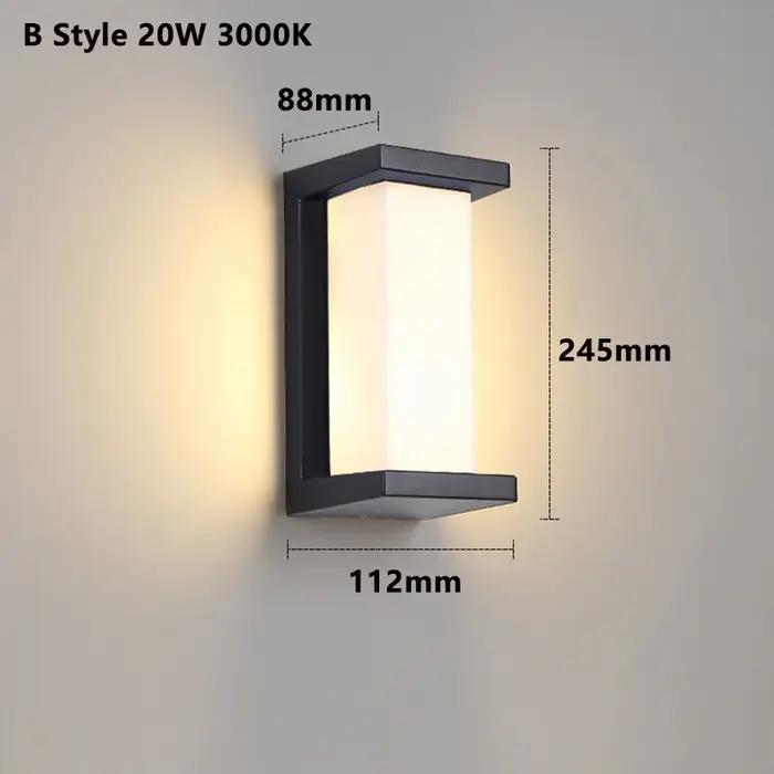 Led Extérieur Applique Murale Étanche IP65 Détecteur De Mouvement Extérieur Éclairage Porche Lumière
