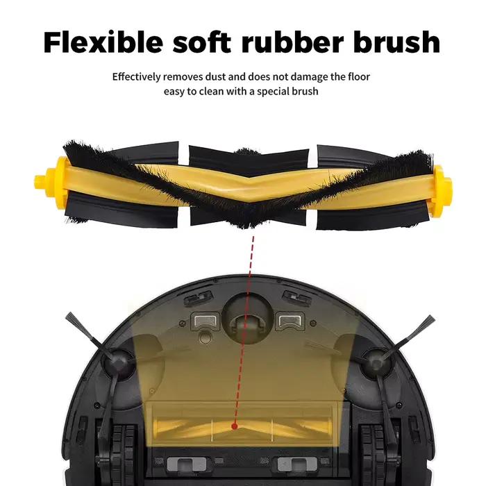 Pour ECOVACS Deebot OZMO T8/T8 Max/T8 AIVI/T9+/N8 Pro/N10 Plus : brosse principale, brosse latérale,