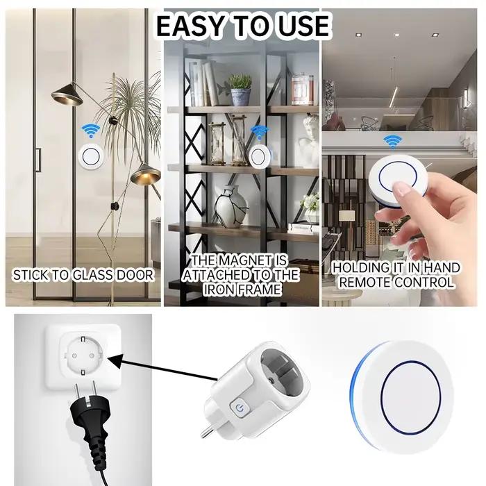Prise sans fil RF433, prise intelligente pour maison connectée