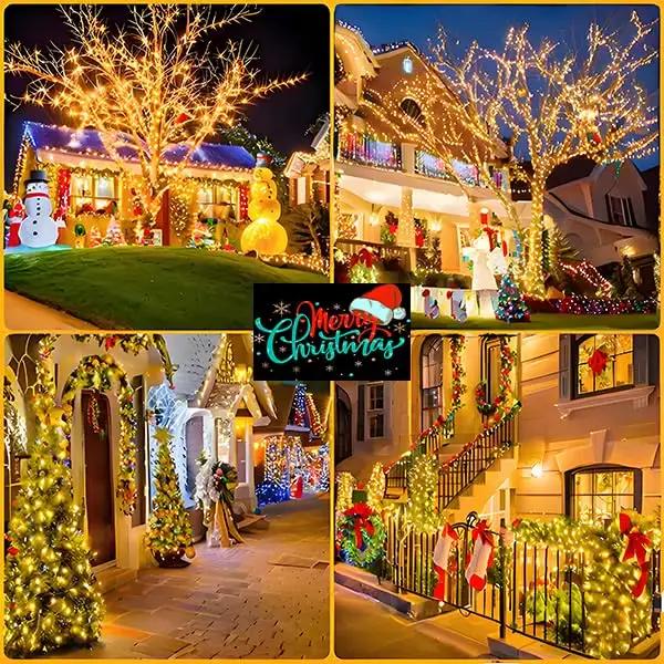 Guirlande lumineuse LED en plastique et cuir
