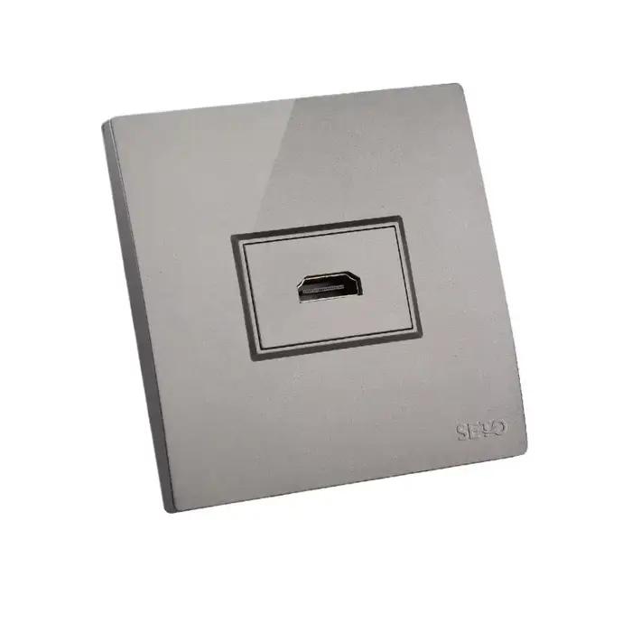 1 pièce Prise murale HDMI encastrable de type 86 à tête droite
