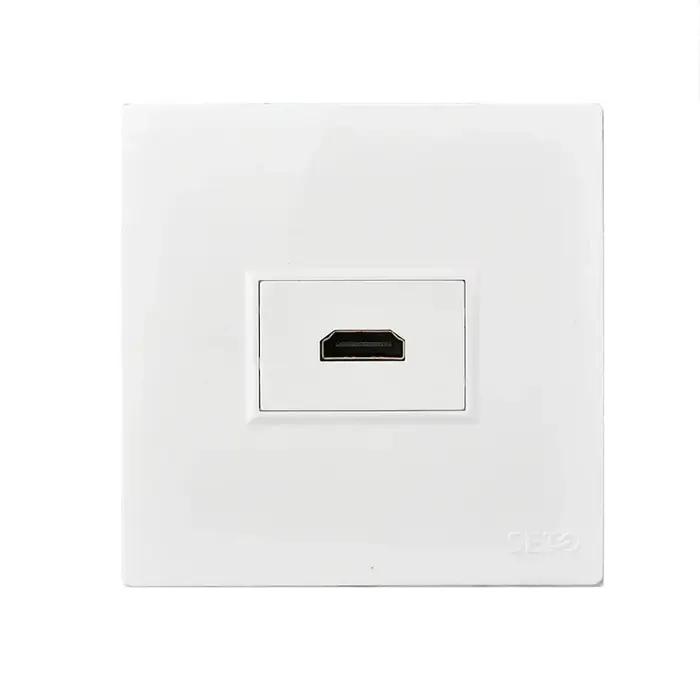 1 pièce Prise murale HDMI encastrable de type 86 à tête droite