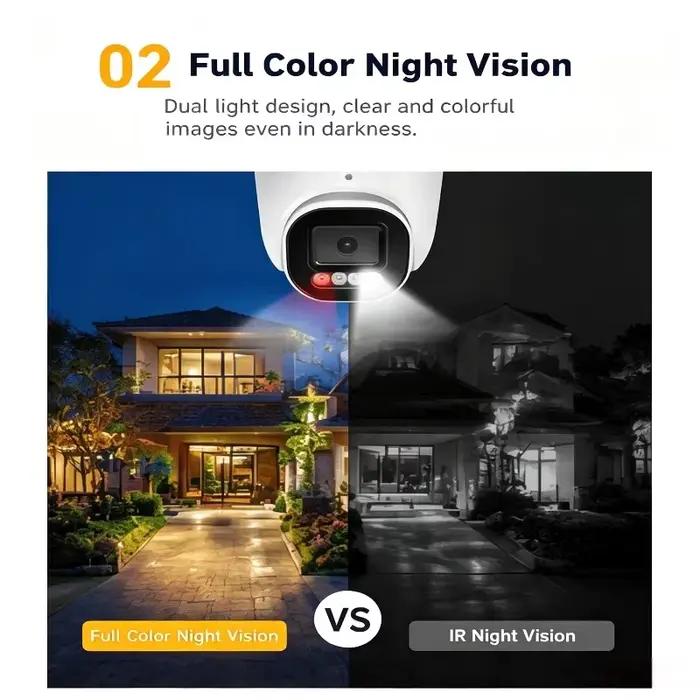 Caméra de surveillance IP POE Psennikow 4K 8MP 5MP 4MP Onvif H.265 Audio Dôme HD Vision Nocturne Couleur pour NVR