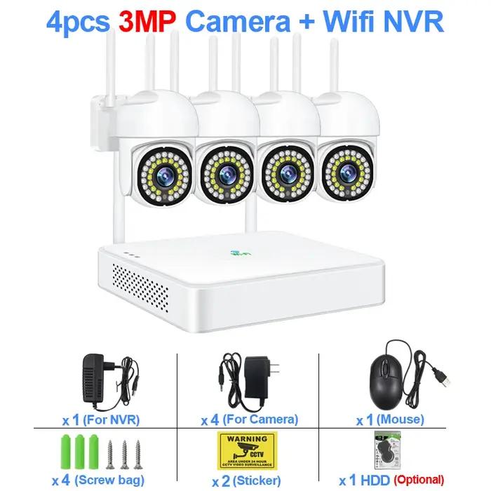 Système de caméra sans fil intelligent 3MP