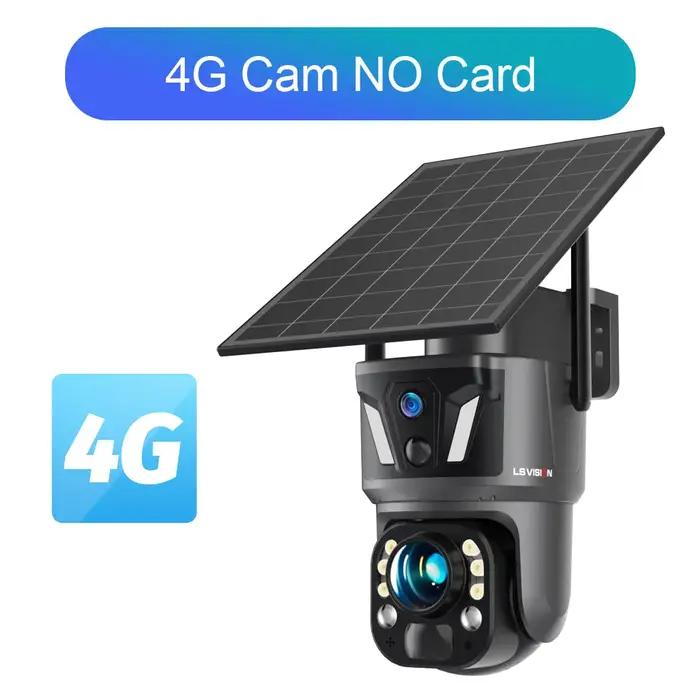 Caméra de sécurité solaire LS VISION 99X avec zoom optique 99x double écran et double détection PIR pour surveillance extérieure et sécurité résidentielle