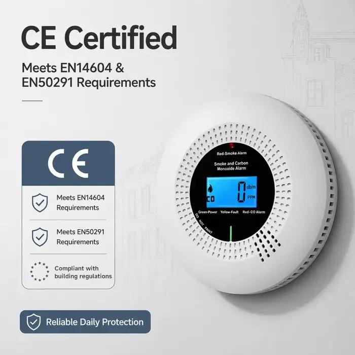 Détecteur de fumée et de monoxyde de carbone Wifi Tuya 2-en-1