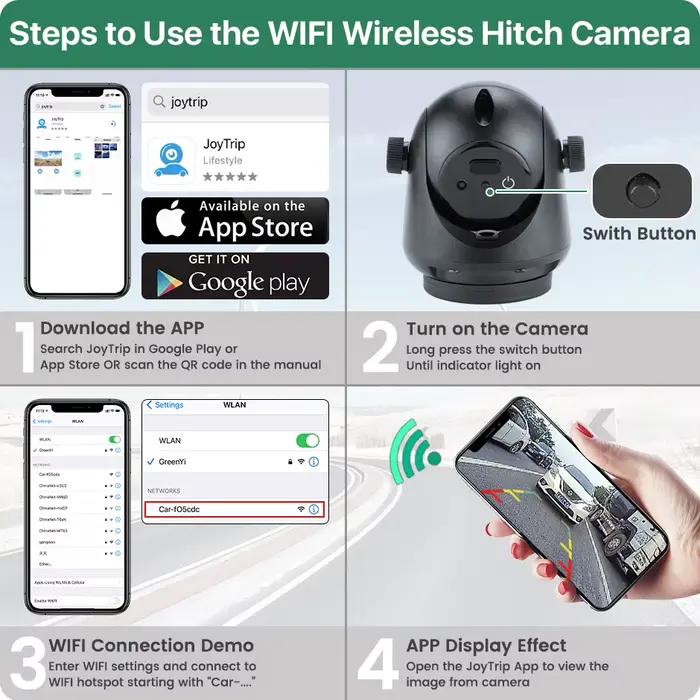 GreenYi-Objectif Fisheye WiFi 5G avec Vision Nocturne IR