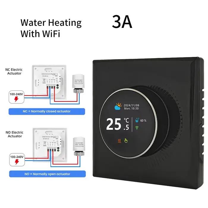Thermostat intelligent WiFi à bouton rotatif pour chauffage au sol