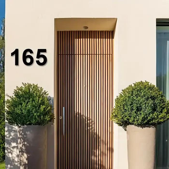 Numéro de maison en métal de style vintage - Conception murale facile à installer