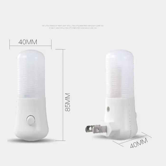 Prise ue/US veilleuses LED veilleuse bouton poussoir interrupteur chambre lampe de chevet chambre de