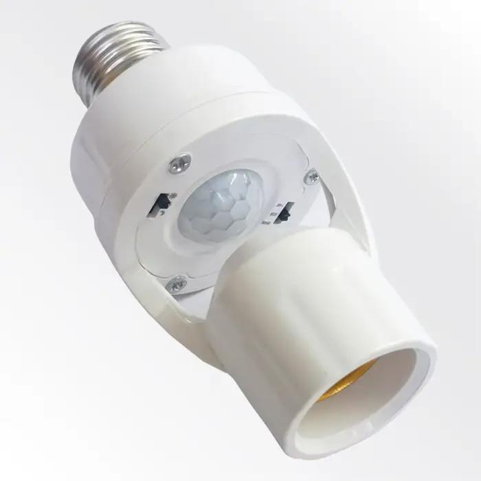 Support de lampe avec capteur de mouvement PIR E27, adaptateur de support d'ampoule intelligent, mar