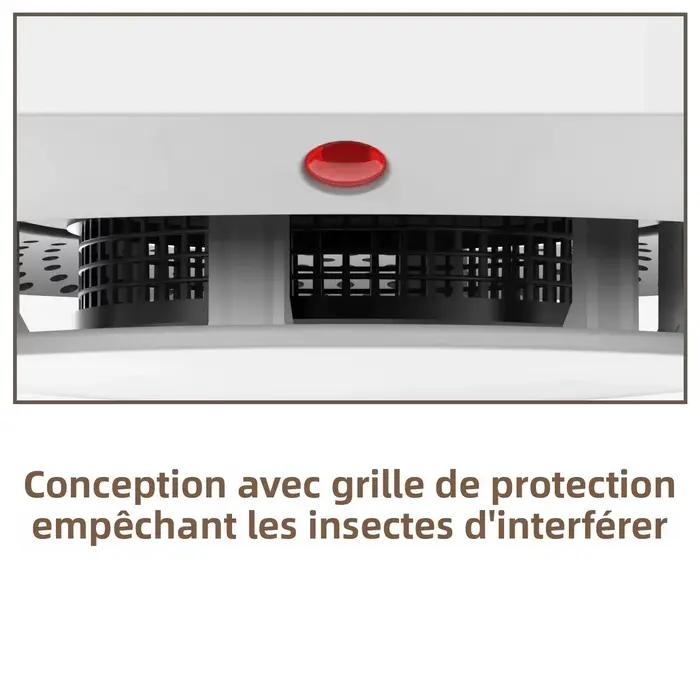 Détecteur de fumée intelligent autonome avec alarme sonore et lumineuse pour la maison