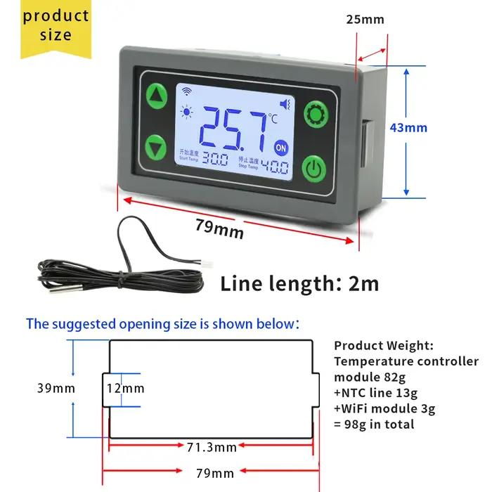Contrôleur de température numérique LCD