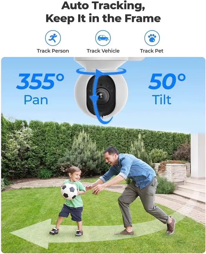 Caméra de sécurité REOLINK 5MP double WiFi PTZ avec zoom optique 3x 360 °