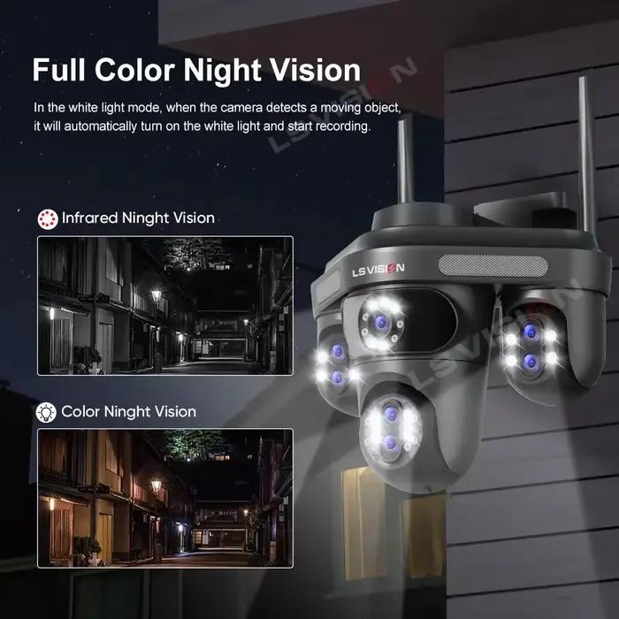 LS VISION Caméra de sécurité extérieure 35MP avec zoom optique 10X Objectif 7/5