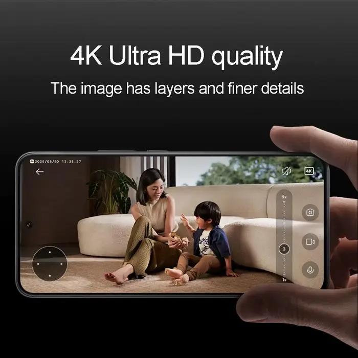 Caméra Intelligente Xiaomi 4 Édition Zoom 9X Double Caméra 8MP 5MP Grande Ouverture f1.6 4K Surveillance IA Humanoïde Animal Compagnie Occasions Spéciales Sécurité Maison Bureau Propriété