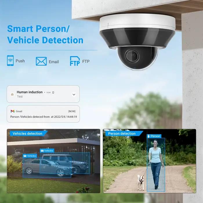 Hikvision-Caméra de surveillance extérieure PTZ IP POE HD 6MP