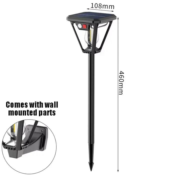 1/4 pièces capteur de mouvement solaire lumière extérieure éclairage étanche double usage lampe de p