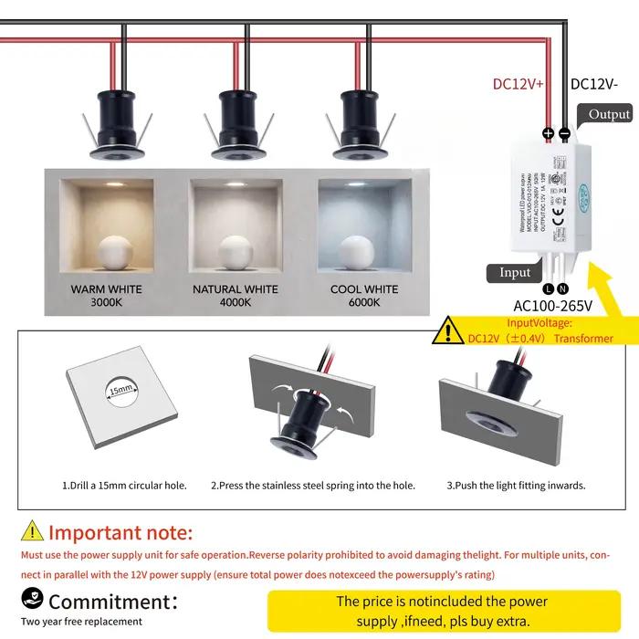 Mini Projecteur LED Encastré Downlight Intelligible avec Intensité Variable Pour Chambre à Coucher Occasions Spéciales Blanc Bleu RVB