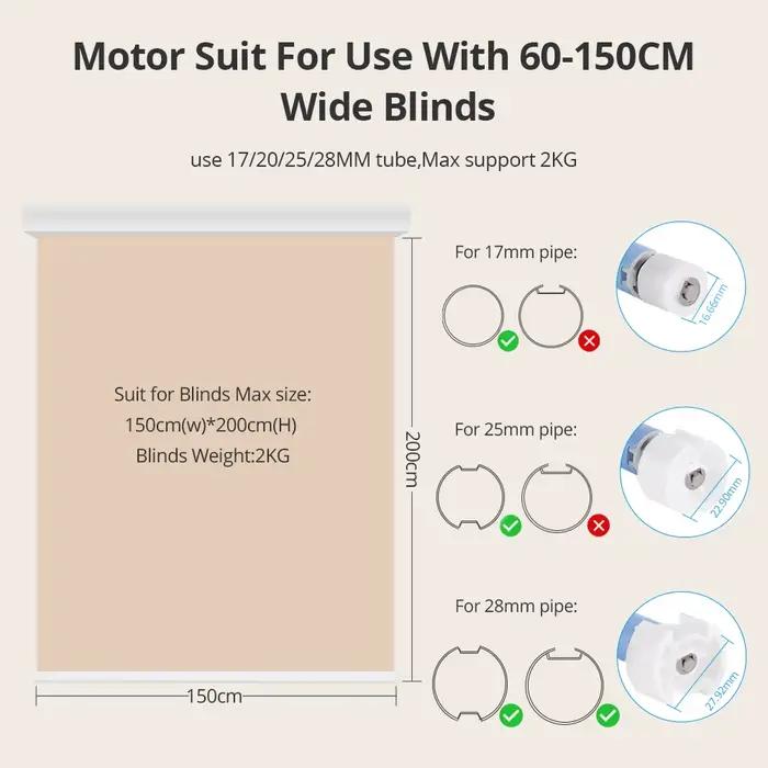 Zemismart Zigbee moteur de stores roulants électriques pour 17 25 28mm Tube alimenté par batterie