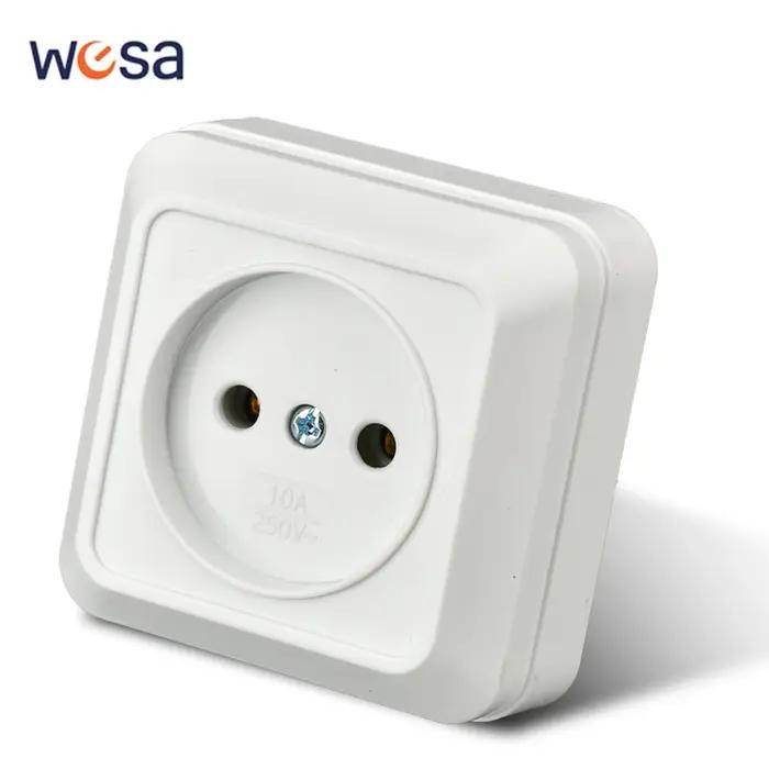 WESA Surface murale blanche 2 prises
