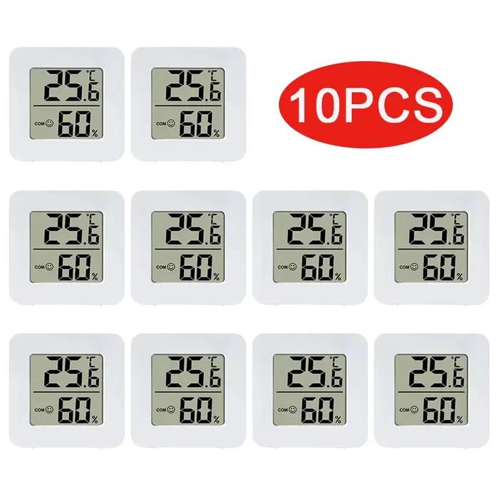 4 pièces thermomètre numérique hygromètre intérieur Mini température LCD moniteur électronique