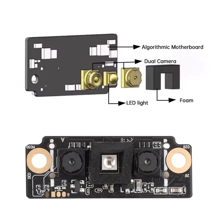 Module de reconnaissance faciale IA FM225 caméra binoculaire infrarouge 3D IR pour système de sécurité et maison intelligente