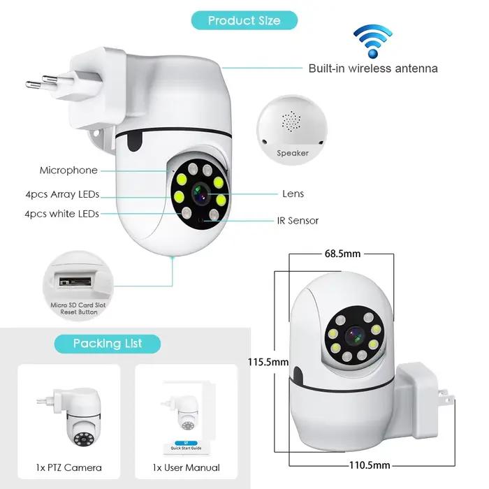 Caméra de surveillance HD PTZ IP WiFi Cloud Cloud HD