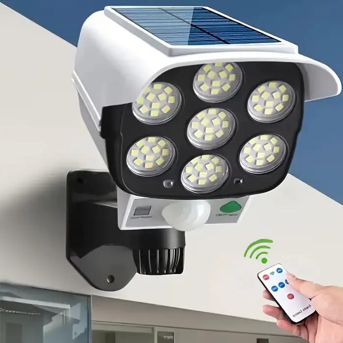 Projecteurs solaires extérieurs à détecteur de mouvement 2000 Lumens 77 LED