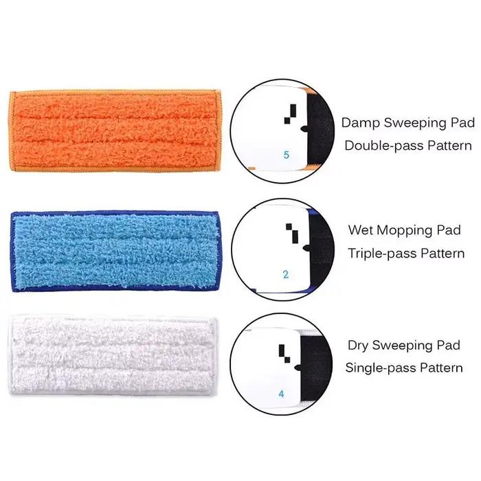 Compatible avec iRobot Braava Jet 240 241 244 Chiffon lavable de remplacement Humide / Sec / Légèrem