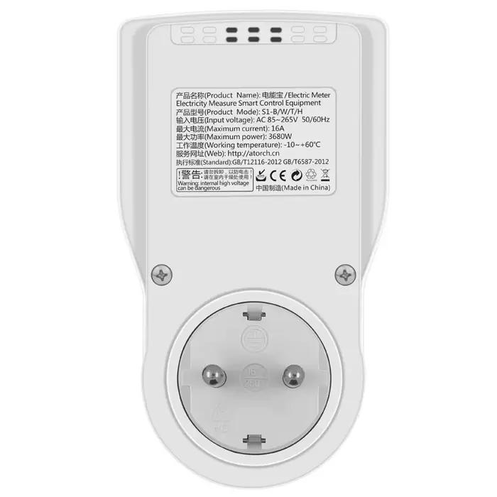 16A Tuya WIFI prise intelligente AC220V 110V wattmètre numérique