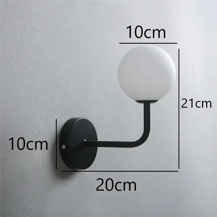 Applique murale boule de verre en métal moderne lampes murales simples nordiques pour salon chambre chevet allée couloir
