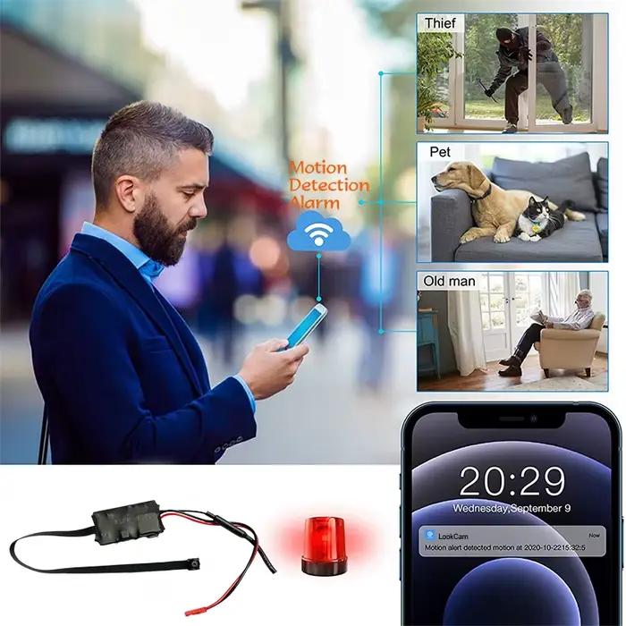 Caméra miniature HD 1080P avec détection de mouvement pour surveillance maison et enregistrement de moments familiaux occasions spéciales
