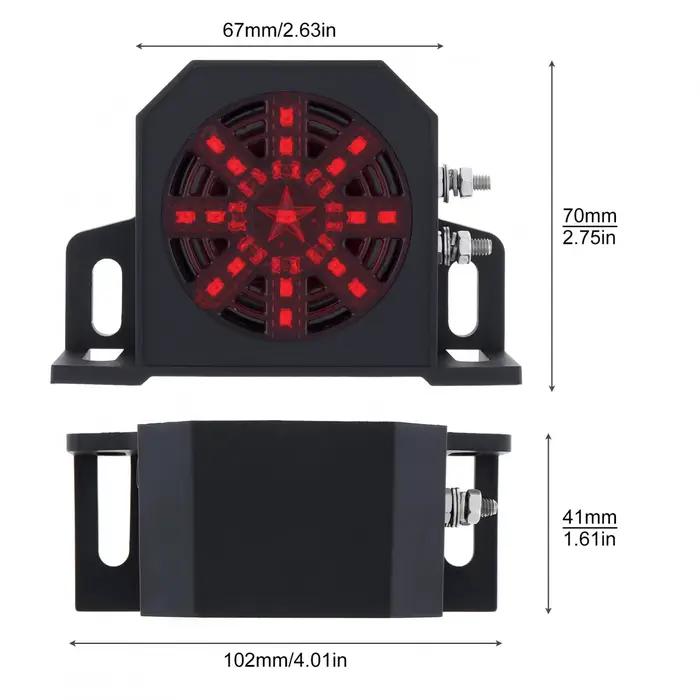 Alarme inversée très forte avec lumière Led clignotante, 8 sons, 9V-36V, 150db